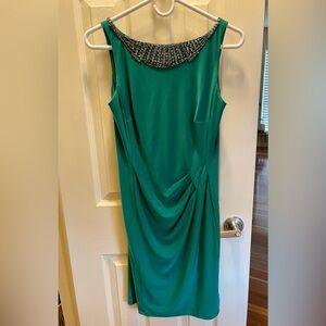 Ralph Lauren Emerald Bead Embellished Stretch Jersey Dress 250592768001